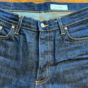 Gustin straight leg selvedge denim 36x29 in navy